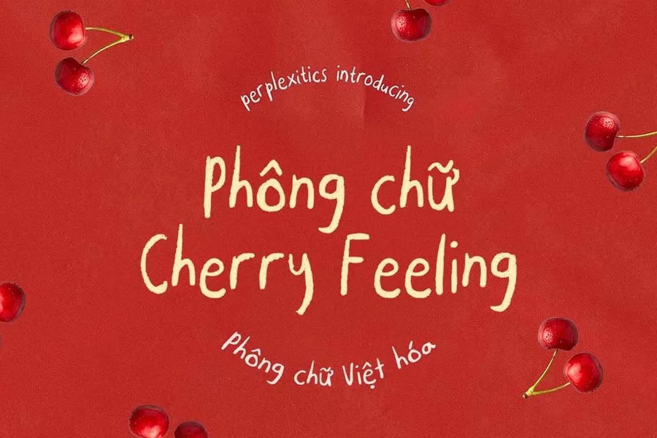 Phông chữ viết tay dễ thương miễn phí TH Cherry Feeling